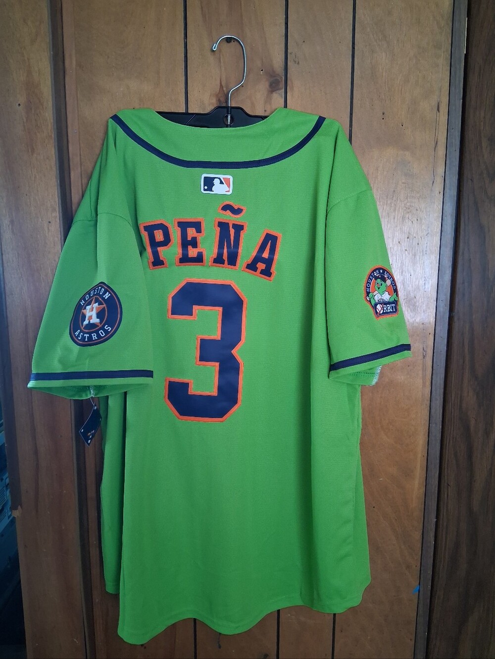 Mystery Sports Card With Jeremy Pena Houston Astros XXL Stitched Orbit Jersey